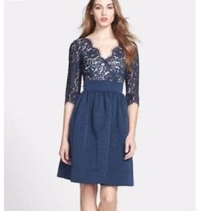 Eliza J Navy Lace Dress Size 12p